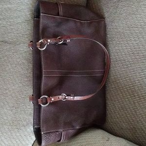 Coach F11347 brown pebble leather bag